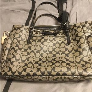 Coach baby diaper bag or laptop bag.